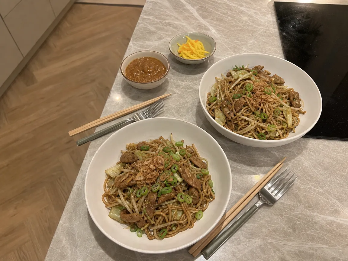 Bami goreng (voorbeeldfoto)