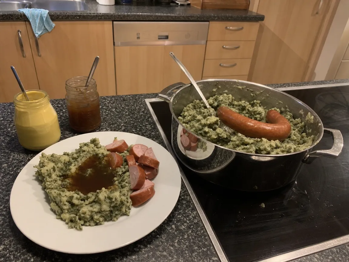 Boerenkool met rookworst v2 (voorbeeldfoto)