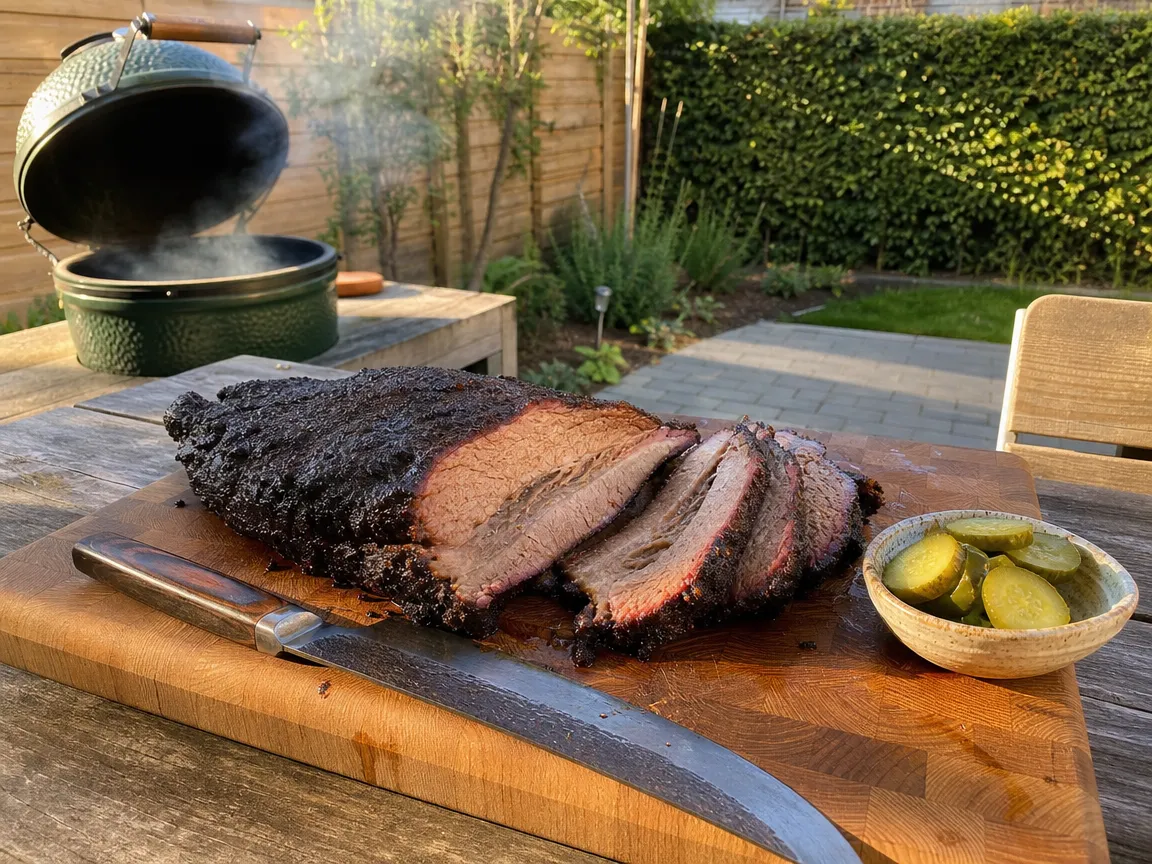 Brisket low and slow (voorbeeldfoto)