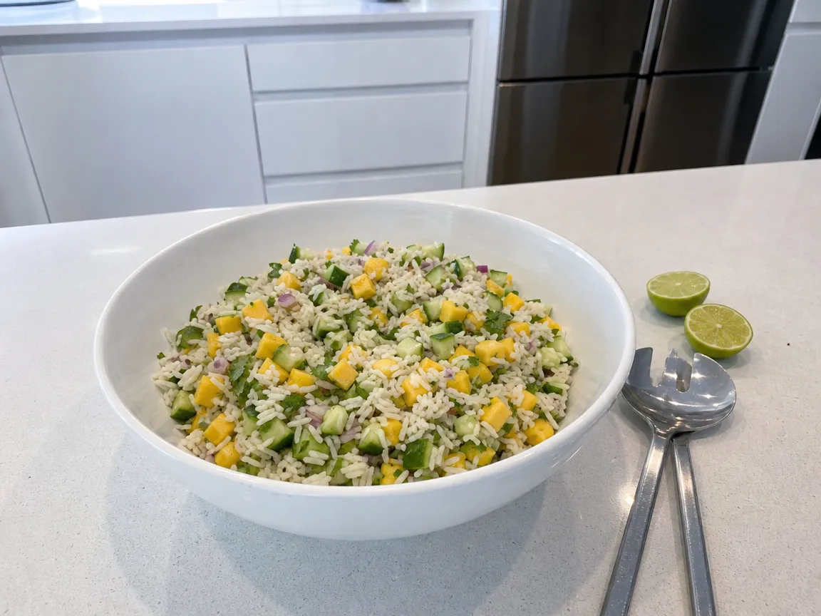 Friszure rijstsalade (voorbeeldfoto)