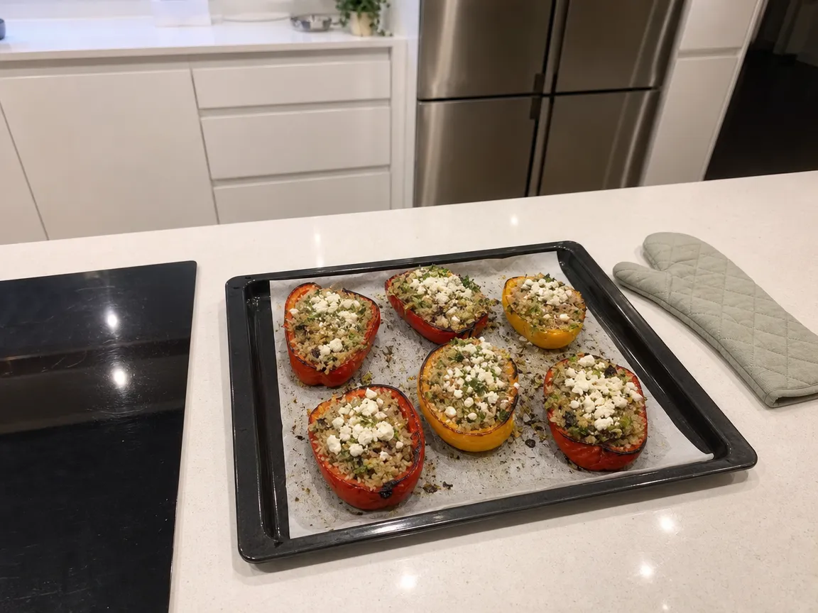 Gevulde paprika's uit de oven (voorbeeldfoto)