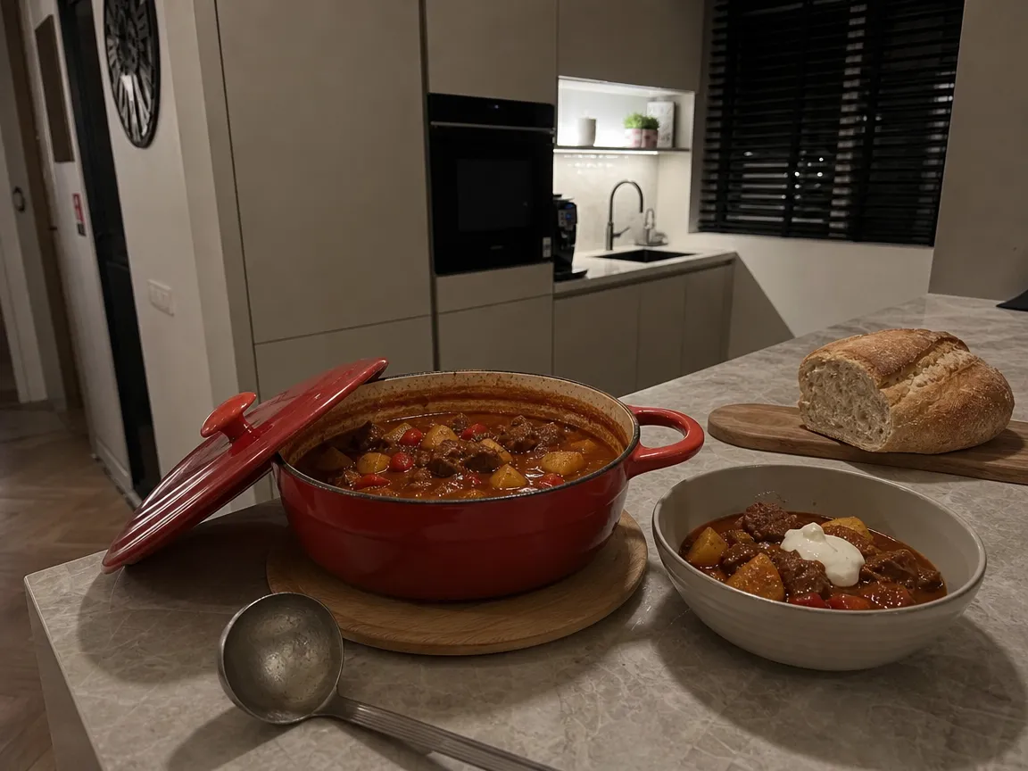 Hongaarse goulash (voorbeeldfoto)