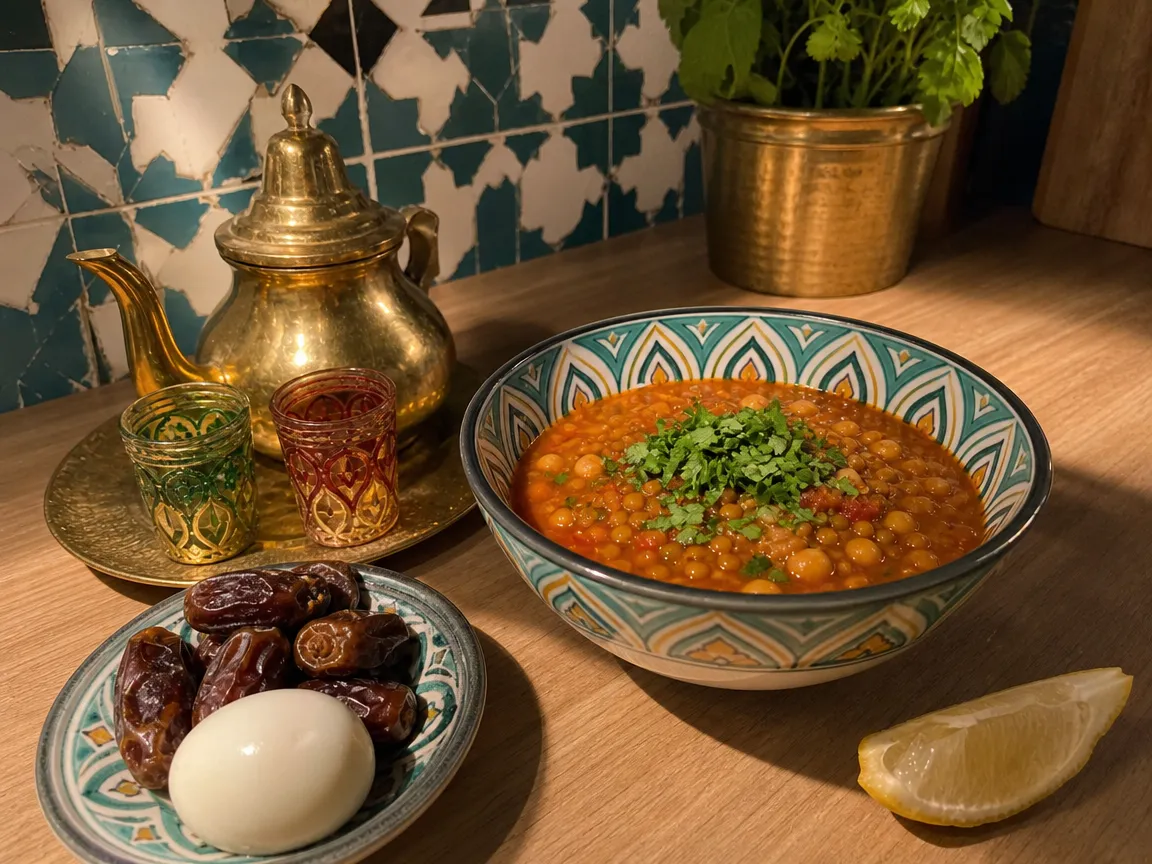 Harira soep voor ramadan (voorbeeldfoto)