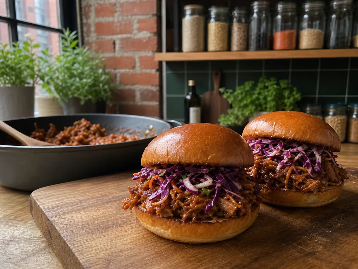 Jackfruit pulled pork (voorbeeldfoto)