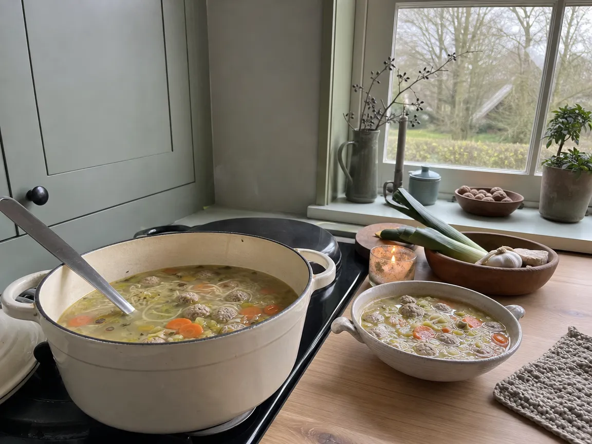 Klassieke kippensoep (voorbeeldfoto)
