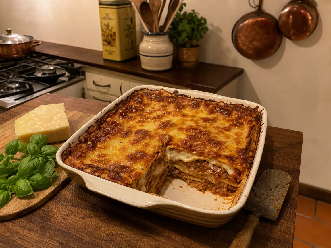 Mama's lasagne (voorbeeldfoto)