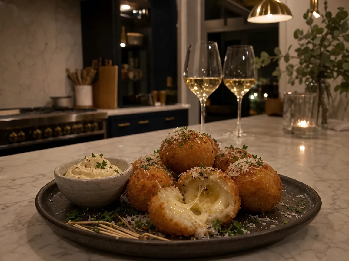 Truffel-arancini balletjes (voorbeeldfoto)