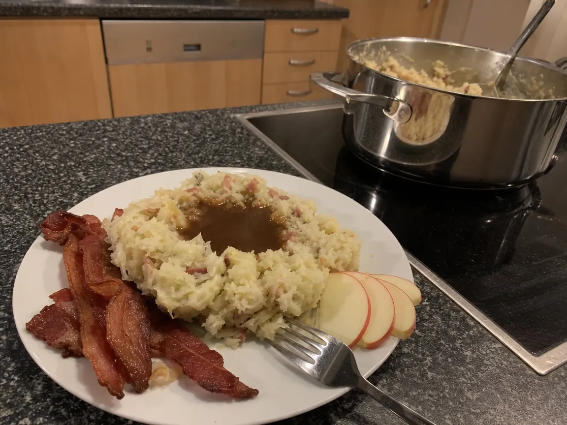 Zuurkool met spek en aardappel v2 (voorbeeldfoto)